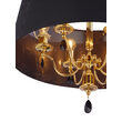 Candelabru modern alama cristale abajur negru 6xE27/60W Egida 1796 Jupiter